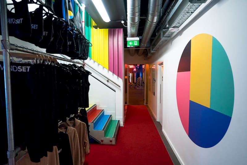  Clothing area in a gym