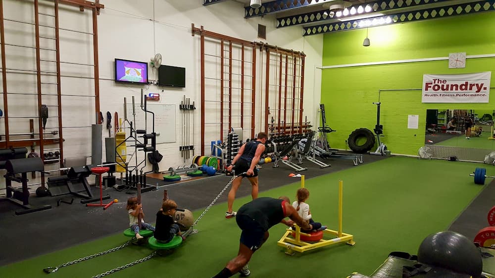  people running on fake grass