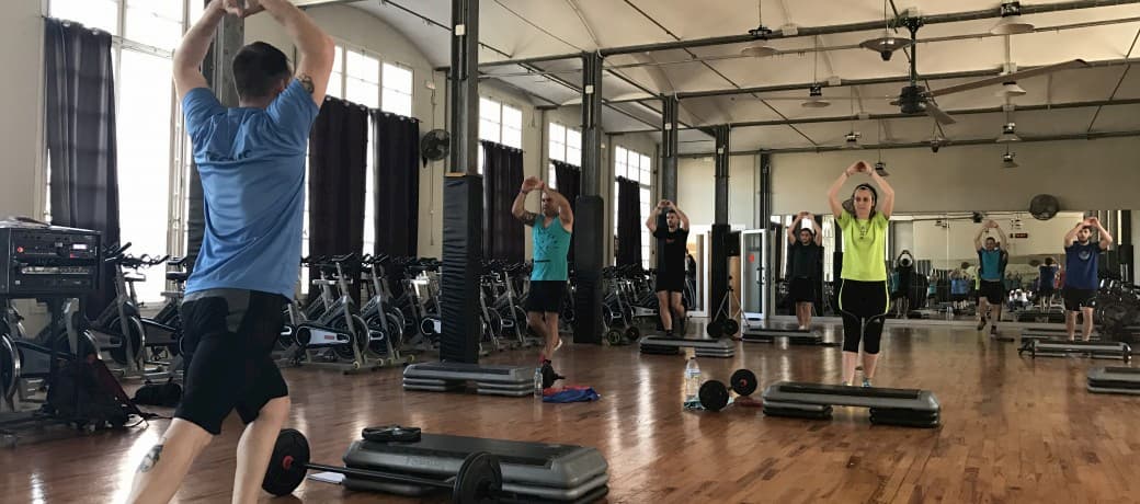 Futuristic fitness room