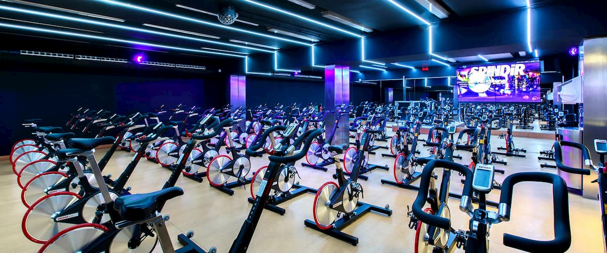 Room with blue lights