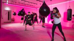Boxing girl fitness