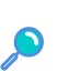 Magnifying glass on globe