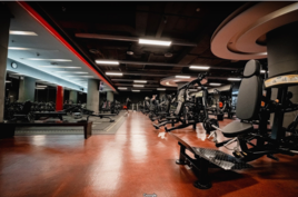 orange boxing pad area