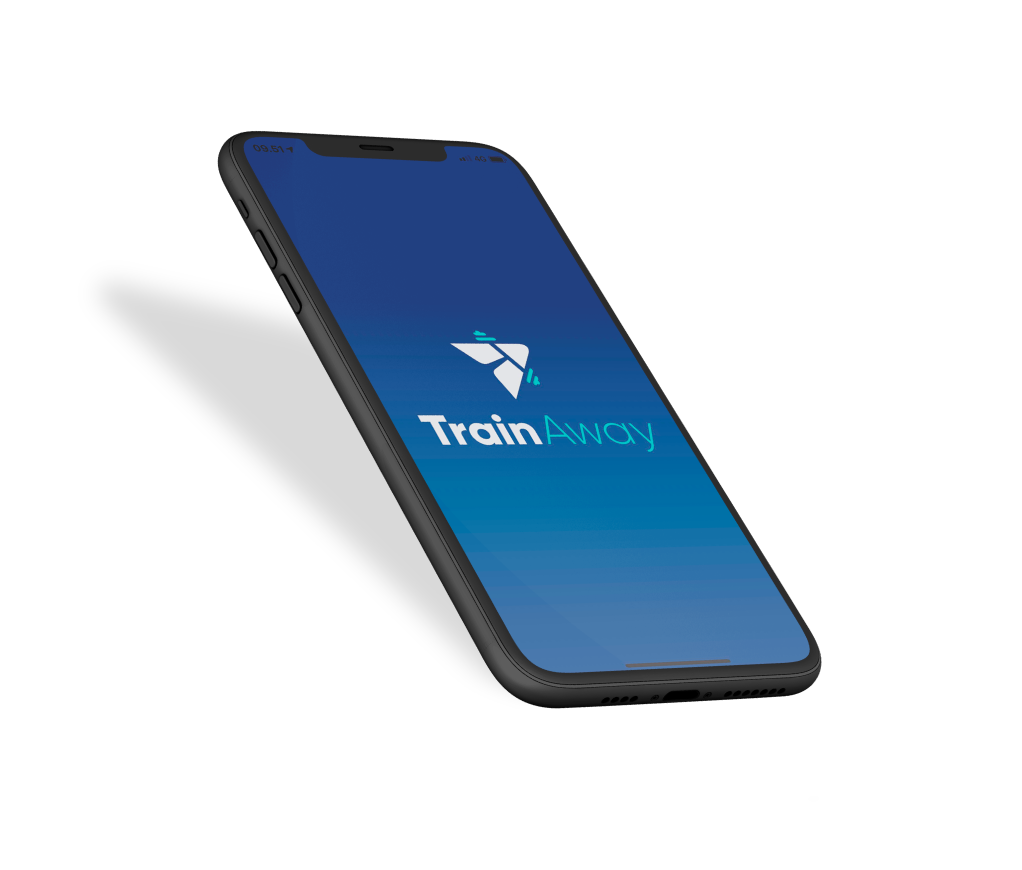 iphone mockup trainaway front screen